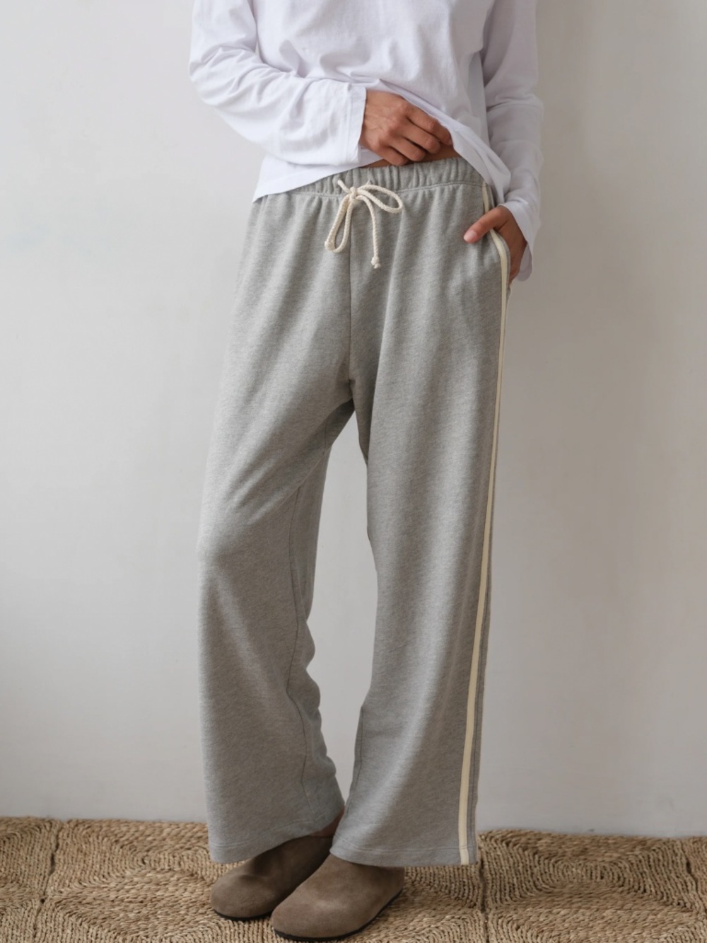 Donni The Eco-Terry Stripe Crop Pant